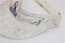 Suncoast Classic Visor Signed By 30 Senior Tour Players w/Elder, Bob Rosburg, Gary Player & more JSA ALOA