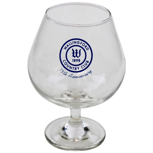 Wallingford 1898 Country Club 75th Anniversary Commemorative Snifter Glass