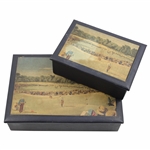 Two (2) Vintage Spalding Bobby Jones Golf Ball Boxes w/1929 U.S. Open at Winged Foot Scene