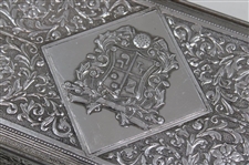 Ornate Golf Clubs & Golf Ball Shield Designed Golf Ball Box w/Removeable Lid Made by Guildraft New York