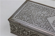 Ornate Golf Clubs & Golf Ball Shield Designed Golf Ball Box w/Removeable Lid Made by Guildraft New York