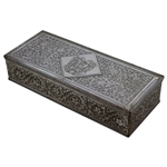 Ornate Golf Clubs & Golf Ball Shield Designed Golf Ball Box w/Removeable Lid Made by Guildraft New York