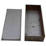Ornate Golf Clubs & Golf Ball Shield Designed Golf Ball Box w/Removeable Lid Made by Guildraft New York