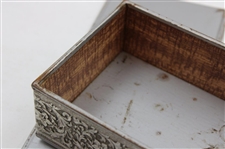 Ornate Golf Clubs & Golf Ball Shield Designed Golf Ball Box w/Removeable Lid Made by Guildraft New York
