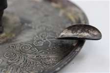 Silver Plated 1920's Era Golferin the Center Ashtray by The Wilcox International Silver Co.