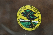 Vintage Bing Crosby National Pro-Am Tournament Brown Leather Shoe Bag