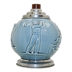 Circa 1920's Rookwood Golf & Other Sports Blue Cigarette Dispenser