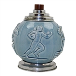 Circa 1920's Rookwood Golf & Other Sports Blue Cigarette Dispenser