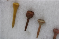 Eighteen (18) Various Classic & Vintage Golf Tees in Protective Display