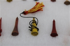 Eighteen (18) Various Classic & Vintage Golf Tees in Protective Display