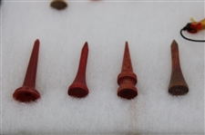 Eighteen (18) Various Classic & Vintage Golf Tees in Protective Display