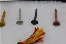 Eighteen (18) Various Classic & Vintage Golf Tees in Protective Display