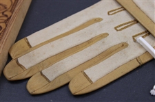 Pair of c.1900 Era 'The Vardon Grip' Golf Gloves in a Pyrography Golf Box