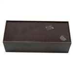 Patented Heintz Bronze Art Metal Co. Cigarette Box w/Sterling Overlay Golf Scene Lid
