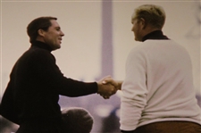 Jack Nicklaus & Gary Player Shaking Hands 1968 Open Championship 16x20 Photo JSA #CE33723