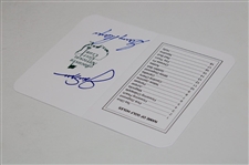 Jack Nicklaus & Gary Player Signed Augusta National GC Scorecard JSA ALOA