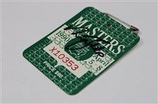 Nick Faldo Signed 1990 Masters Tournament SERIES Badge #X10353 JSA ALOA