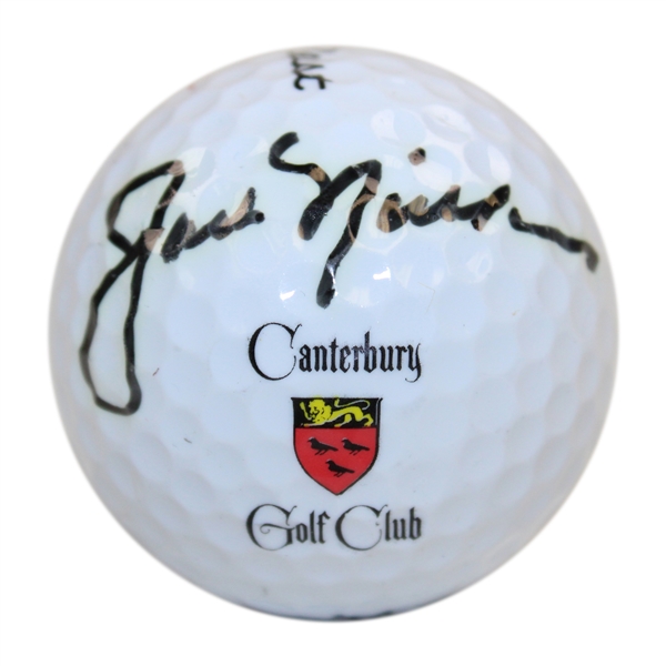 Jack Nicklaus Signed Canterbury Golf Club Logo Golf Ball JSA ALOA