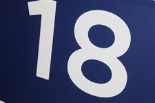 2025 PGA Championship 18th Hole Tournament Used Yardage Sign - Scottie Scheffler Winner