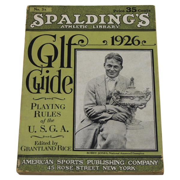 1926 Spaldings Athletic Library Golf Guide w/Bobby Jones National Amateur Champion Cover