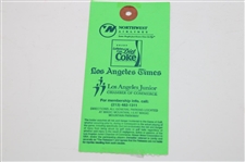 Woods, Payne, Phil Mickelson & others Signed 1998 Nissan Open Yellow Flag w/Ticket PSA #AL05624