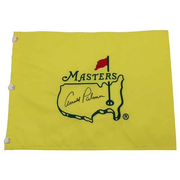 Arnold Palmer Signed Undated Masters Embroidered Flag JSA ALOA