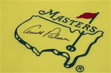 Arnold Palmer Signed Undated Masters Embroidered Flag JSA ALOA