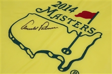Arnold Palmer Signed 2014 Masters Embroidered Flag JSA ALOA