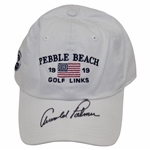 Arnold Palmer Signed Pebble Beach Golf Links 1919 White Hat JSA ALOA