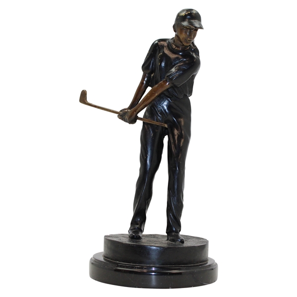 Female Golfer Chipping Bronze Sculpture