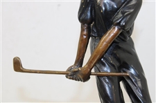 Female Golfer Chipping Bronze Sculpture