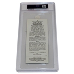 1996 Walt Disney World/Oldsmobile Classic-Full Tiger Woods-PGA Win #2 PSA 7 NM