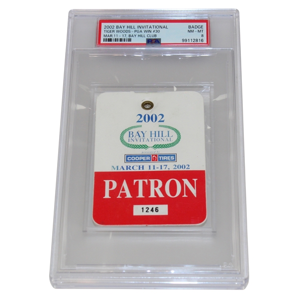 2002 Bay Hill Invitational Championship Badge PSA 8 NM-MT