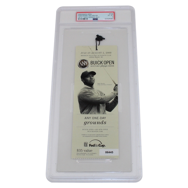 2009 Buick Open-Stub Stub Tiger Woods - PGA Win #69 PSA 6 EX-NM