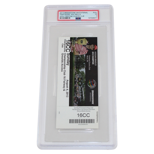 2013 Bridgestone Invitational - Full Tiger Woods - PGA Win #79 PSA 5 EX