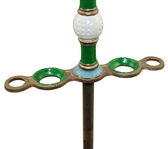 Classic Two(2) Golf Clubs w/Two (2) Golf Balls & Two(2) Holes Parlor Putter - Repainted