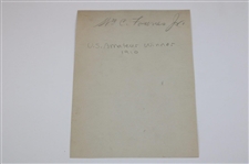 1910 William C. Fownes Jr. 'U.S. Amateur Golf Champion' Head to Toe Photo