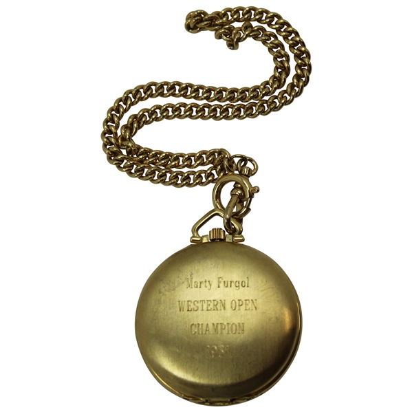 Champion Marty Furgols 1951 Western Open Gold Watch w/Chain