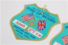 1967 The Ryder Cup at Champions GC Saturday Rd Tickets #3560 & #3561 - Hogan Captain