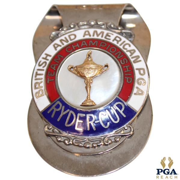 1981 Ryder Cup at Surrey England Silver Tone Money Clip 