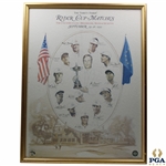 1999 Ryder Cup at Brookline Team USA Official Poster - Framed