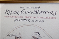1999 Ryder Cup at Brookline Team USA Official Poster - Framed