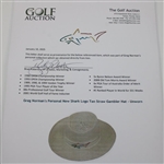 Greg Norman's Personal New Shark Logo Tan Straw Gambler Hat - Unworn