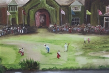 The 18th at The Belfry Oil Painting On Canvas by Artist H. Beck 