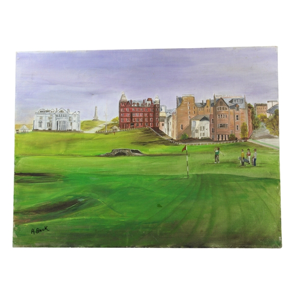 St Andrews Swilken Bridge & R&A Clubhouse Oil Painting On Canvas