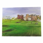 St Andrews Swilken Bridge & R&A Clubhouse Oil Painting On Canvas