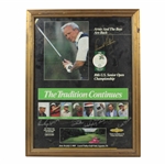 Arnold Palmer , Gary Player, And 7 Others Signed 1989 Us Senior Open Championship Poster -Framed JSA ALOA 