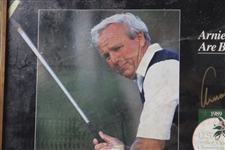 Arnold Palmer , Gary Player, And 7 Others Signed 1989 Us Senior Open Championship Poster -Framed JSA ALOA 