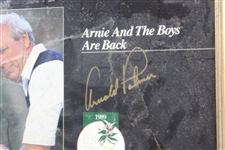Arnold Palmer , Gary Player, And 7 Others Signed 1989 Us Senior Open Championship Poster -Framed JSA ALOA 