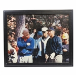Tiger Woods, Jack Nicklaus & Arnold Palmer Masters Framed Photo